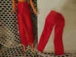 barbie red nylon skirt pants a